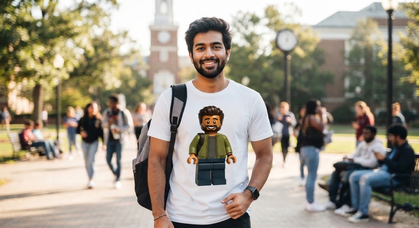 Custom Minifigure Portrait T-Shirt